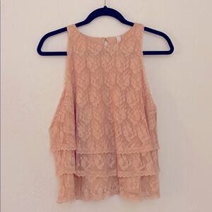 Anthropologie Layered Lace Top